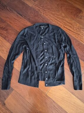 Banana Republic Black Cashmere Blend Button Front Cardigan - XXS Petite